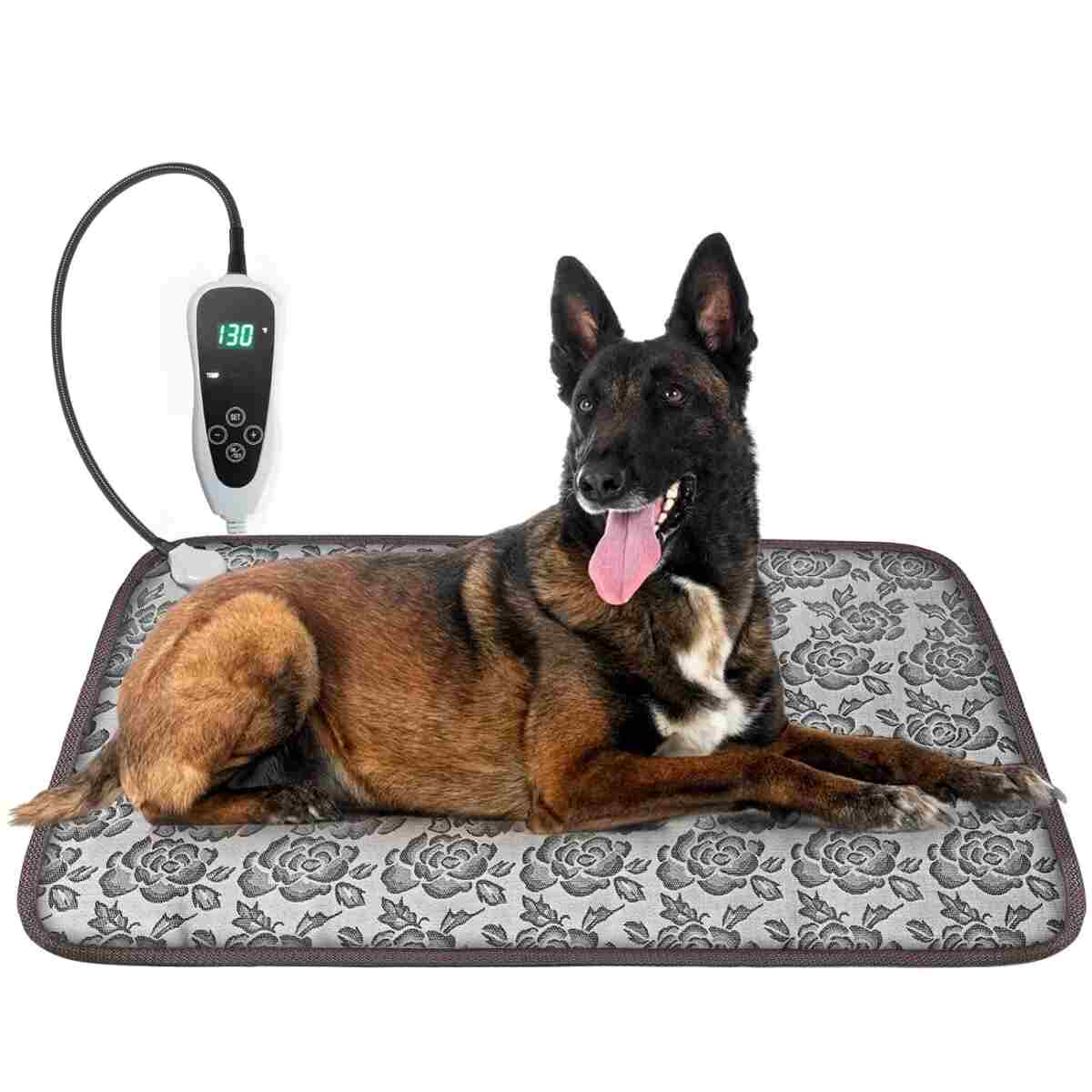 Large Dog Heating Pad 34x21in Waterproof Pet Heating Pad for Smart Thermostat Switch, Whelping Supplies Heated Dog Bed,Adding Wire Rope Wires Puppy Heating Pad Mat-Whelping Box...