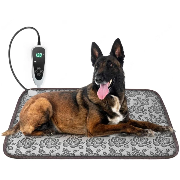 Large Dog Heating Pad 34x21in Waterproof Pet Heating Pad for Smart Thermostat Switch, Whelping Supplies Heated Dog Bed,Adding Wire Rope Wires Puppy Heating Pad Mat-Whelping Box...