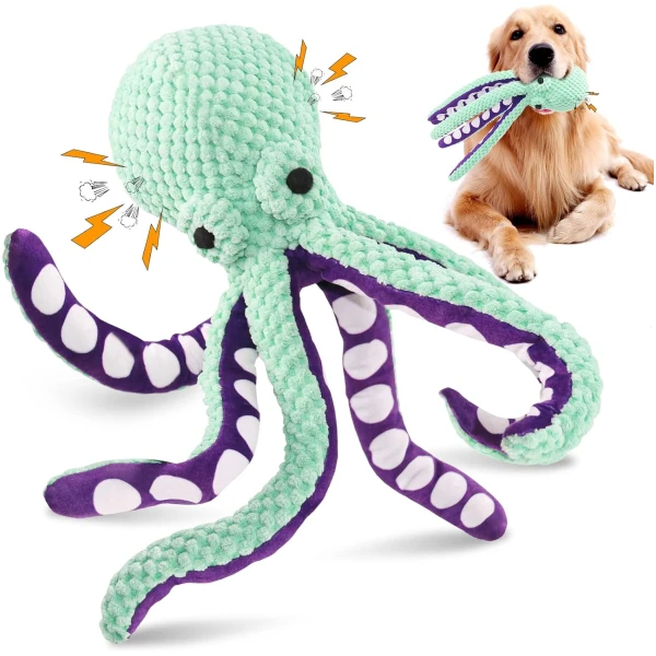 Large Squeaky Dog Toys- Plush Dog Toys with Soft Fabric for Small, Medium, and Large Dogs Daily Companionship, Training Reward Gift