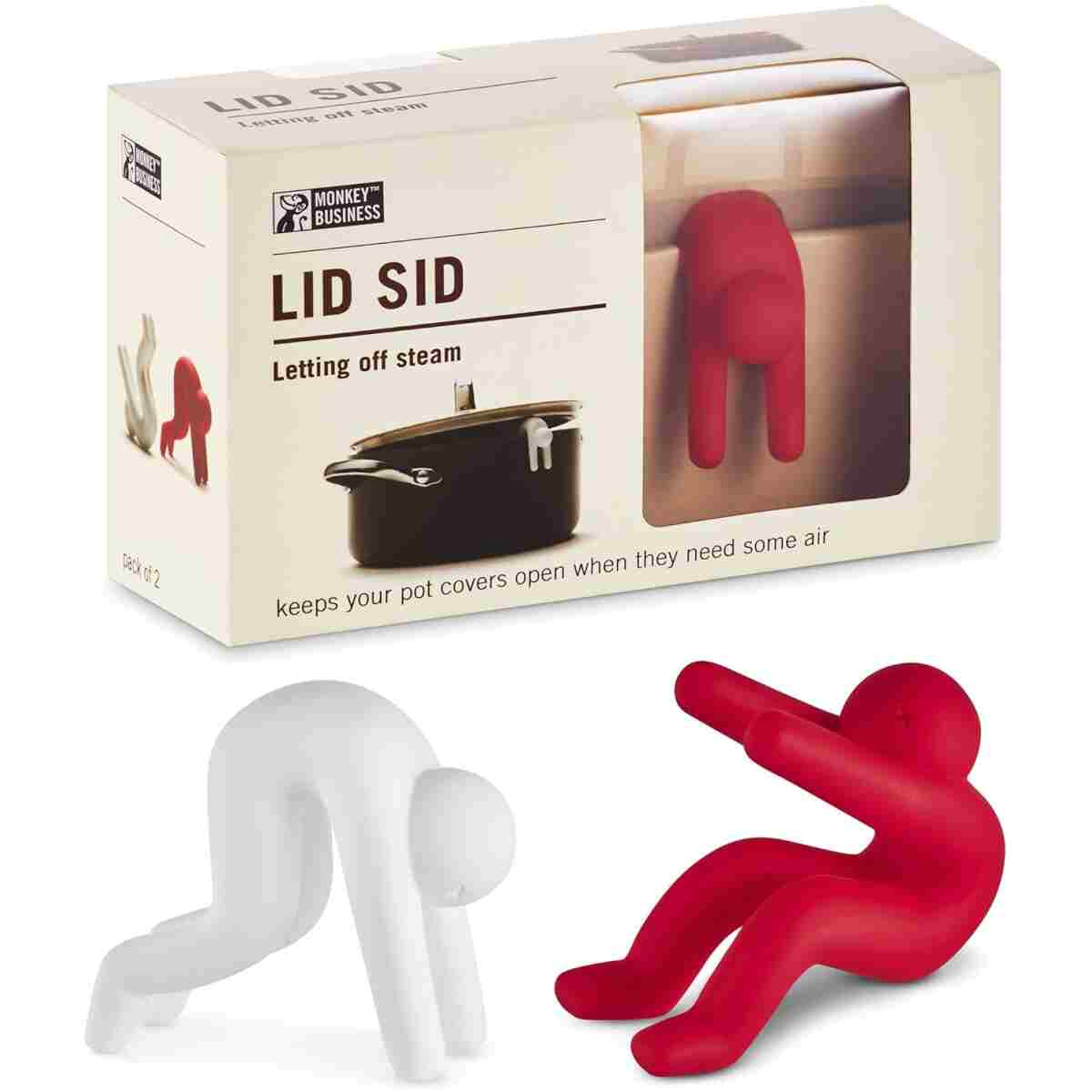 Lid Sid: Pot Lid Lifter | Pot Lid Holder that Keeps Pot from Boiling over | Helpful Kitchen Gadget to Reduce Soups and Stews | Cool Kitchen Gadgets & Cute Kitchen Accessories |...