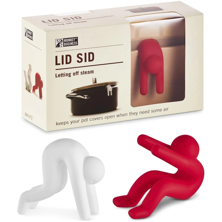 Lid Sid: Pot Lid Lifter | Pot Lid Holder that Keeps Pot from Boiling over | Helpful Kitchen Gadget to Reduce Soups and Stews | Cool Kitchen Gadgets & Cute Kitchen Accessories |...