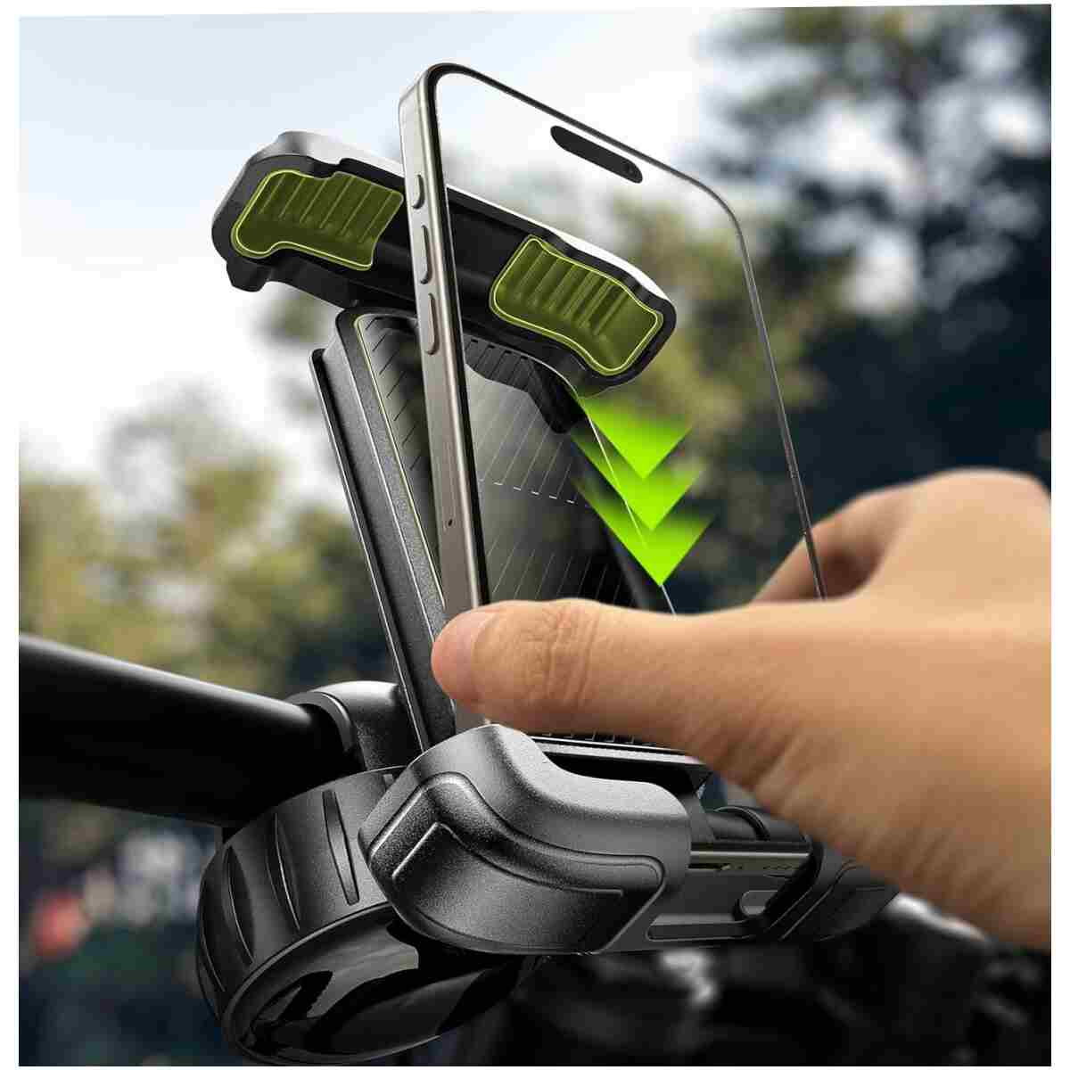 LISEN Bike Phone Holder, [2025 Upgrade] Motorcycle Phone Mount, Bicycle Phone Holder, Handlebar Phone Mount, Dirt Bike Accessories, Bicycle Accessories, for iPhone Samsung...