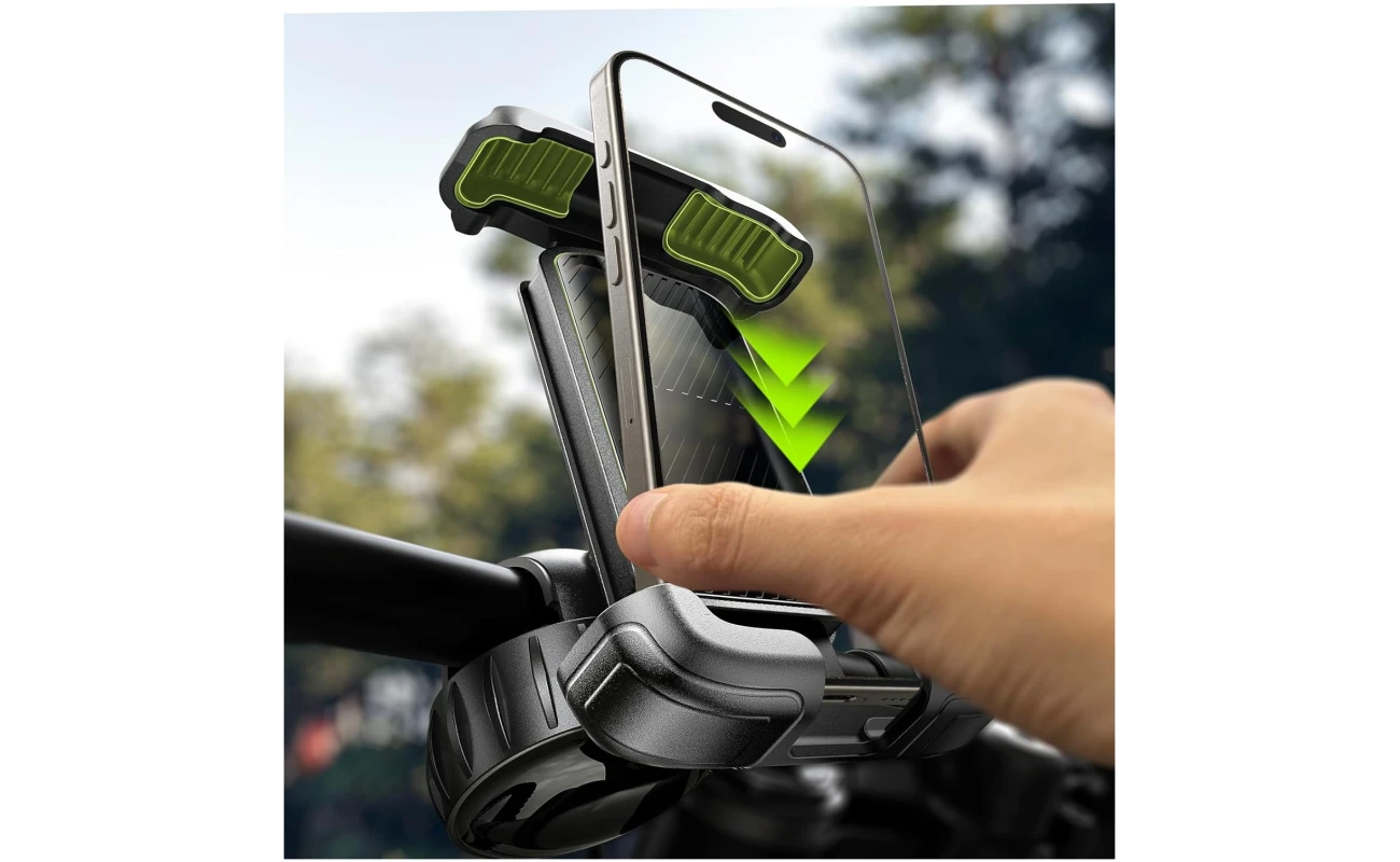 LISEN Bike Phone Holder, [2025 Upgrade] Motorcycle Phone Mount, Bicycle Phone Holder, Handlebar Phone Mount, Dirt Bike Accessories, Bicycle Accessories, for iPhone Samsung...