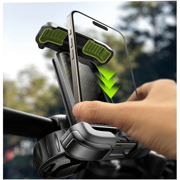 LISEN Bike Phone Holder, [2025 Upgrade] Motorcycle Phone Mount, Bicycle Phone Holder, Handlebar Phone Mount, Dirt Bike Accessories, Bicycle Accessories, for iPhone Samsung...