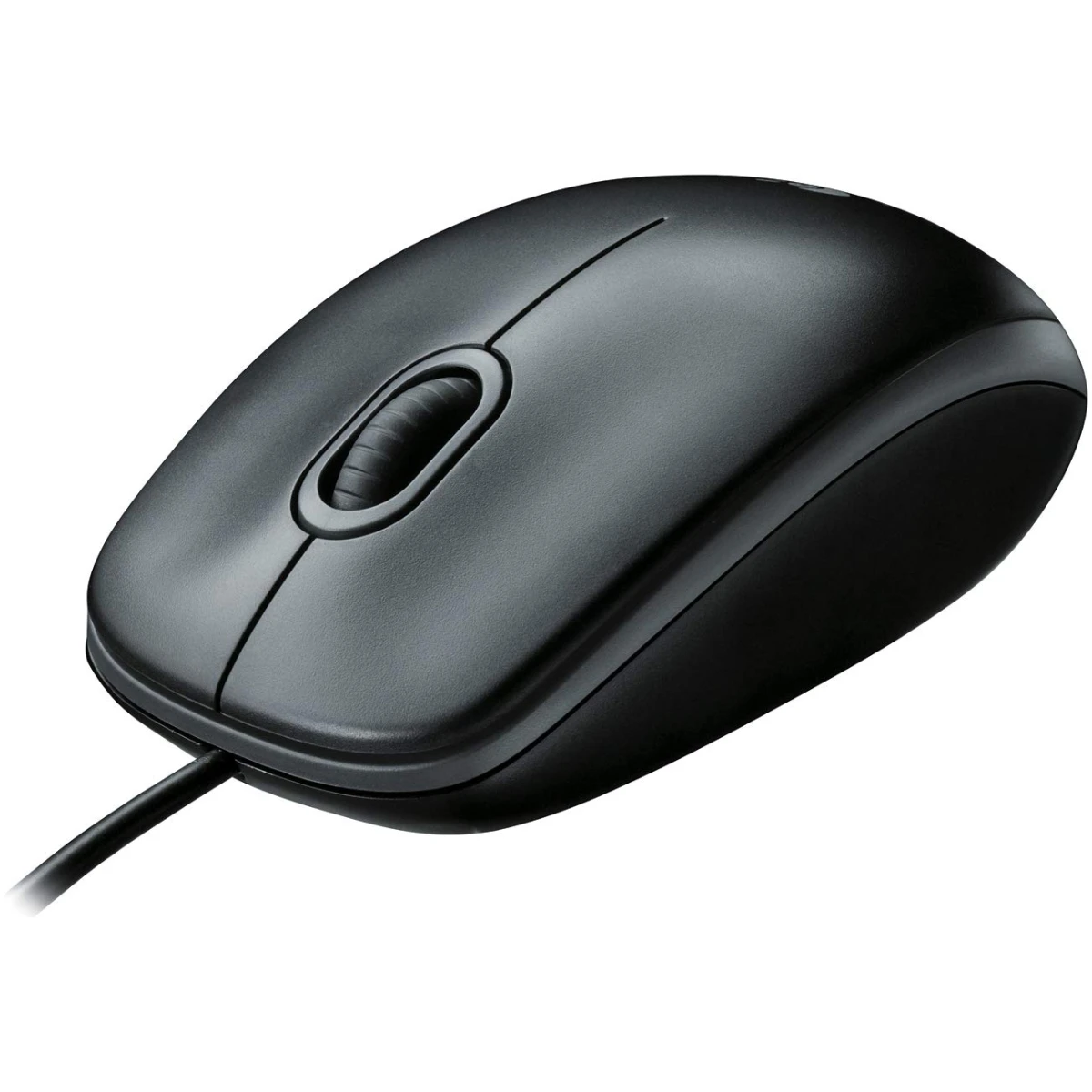 Logitech B100 Corded Mouse, Wired USB Mouse for Computers and Laptops, Right or Left Hand Use - Black