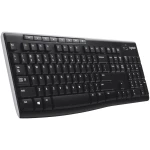 Logitech K270 Wireless Keyboard for Windows, 2.4 GHz Wireless, Full-Size, Number Pad, 8 Multimedia Keys, 2-Year Battery Life, Compatible with PC, Laptop, Black