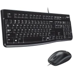 Logitech MK120 Wired Keyboard and Mouse Combo for Windows, Optical Wired Mouse, Full-Size Keyboard, USB Plug-and-Play, Compatible with PC, Laptop - Black