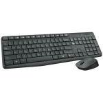 Logitech MK235 Wireless Keyboard and Mouse Combo for Windows, USB Receiver, 15 FN Keys, Long Battery Life, Compatible with PC, Laptop