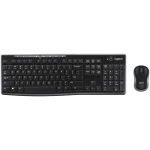Logitech MK270 Wireless Keyboard And Mouse Combo For Windows, 2.4 GHz Wireless, Compact Mouse, 8 Multimedia And Shortcut Keys, For PC, Laptop - Black
