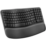 Logitech Wave Keys Wireless Ergonomic Keyboard with Cushioned Palm Rest, Comfortable Natural Typing, Easy-Switch, Bluetooth, Logi Bolt Receiver, for Multi-OS, Windows/Mac -...