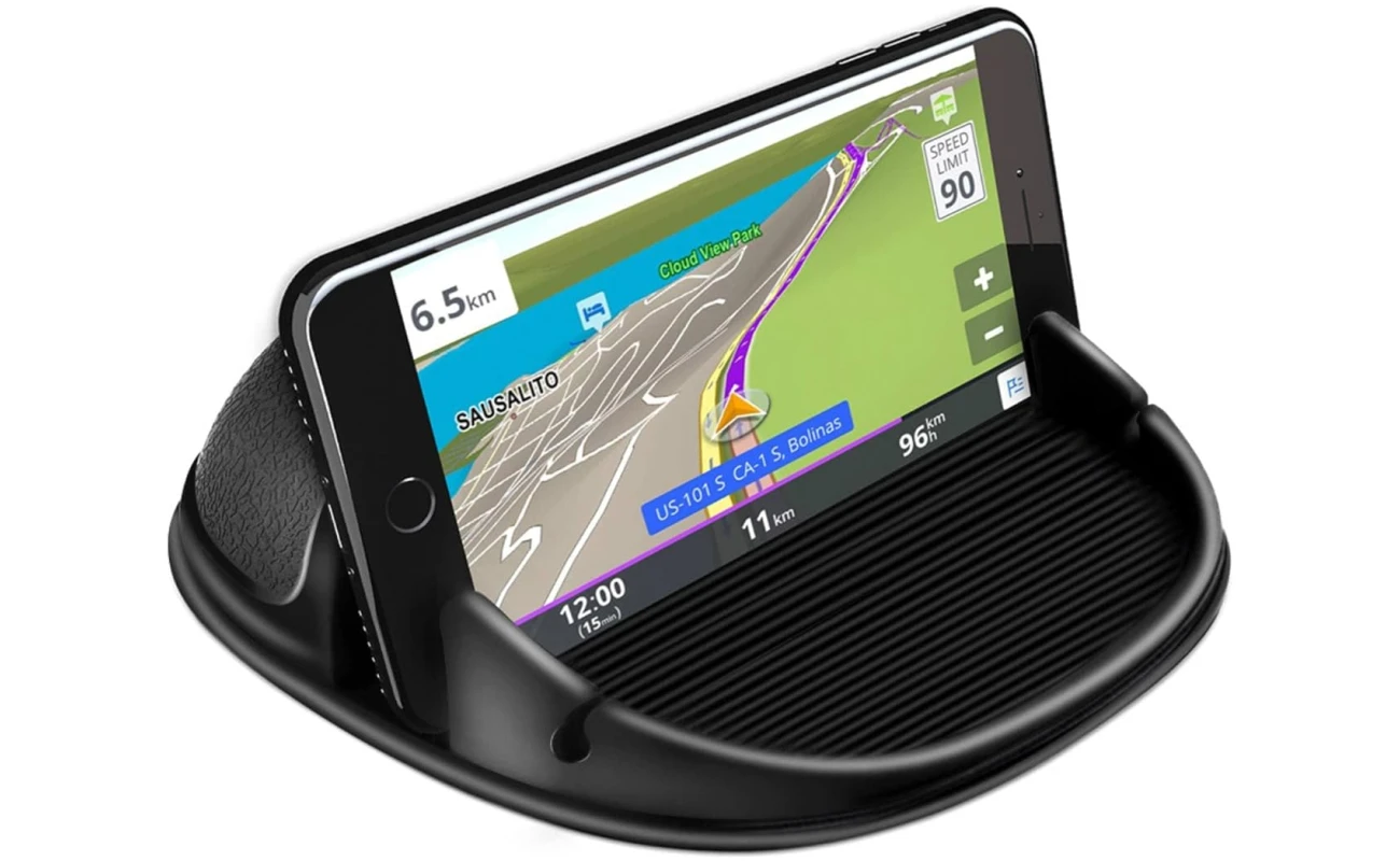 Loncaster Car Phone Holder, Car Phone Mount Silicone Car Pad Mat for Various Dashboards, Slip Free Desk Phone Stand Compatible with iPhone, Samsung, Android Smartphones, GPS...