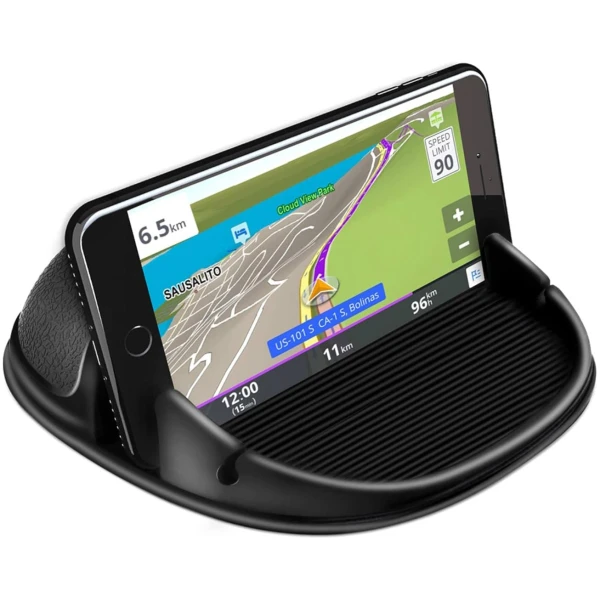 Loncaster Car Phone Holder, Car Phone Mount Silicone Car Pad Mat for Various Dashboards, Slip Free Desk Phone Stand Compatible with iPhone, Samsung, Android Smartphones, GPS...