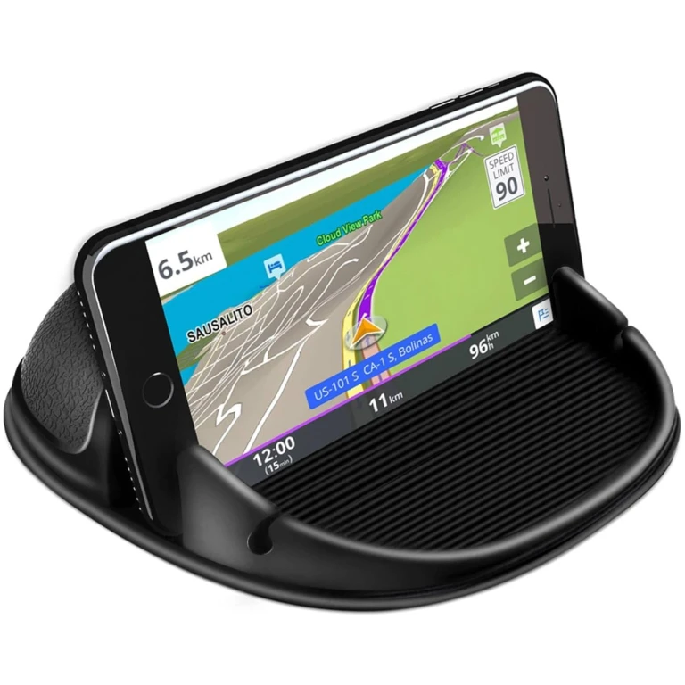 Loncaster Car Phone Holder, Car Phone Mount Silicone Car Pad Mat for Various Dashboards, Slip Free Desk Phone Stand Compatible with iPhone, Samsung, Android Smartphones, GPS...