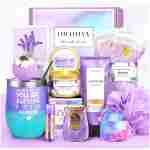 LUCOTIYA Gifts for Women, Mother's Day Gifts Basket for Woman Birthday Wine Tumbler Self Care Package Gift for Mom, Bestie, Her, Sister, Wife, Auntie Thank You Gift for Women...