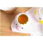 LuoCoCo Cute Egg Separator, Ceramics Vomiting Chicken Egg Yolk White Separator, Practical Household Small Egg Filter Splitter, Kitchen Gadget Baking Assistant Tool, Dishwasher...