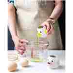 LuoCoCo Cute Egg Separator, Ceramics Vomiting Chicken Egg Yolk White Separator, Practical Household Small Egg Filter Splitter, Kitchen Gadget Baking Assistant Tool, Dishwasher...