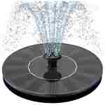 Mademax 1W Solar Bird Bath Fountain Pump, Solar Fountain with 6 Nozzle, Free Standing Floating Solar Powered Water Fountain Pump for Bird Bath, Garden, Pond, Pool, Outdoor