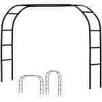 Metal Pergola Arbor,7.5 Feet Wide x 6.4 Feet High or 4.6 Feet Wide x7.9 Feet High,Assemble Freely 2 Sizes,for Various Climbing Plant Wedding Garden Arch Bridal Party Decoration...
