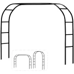 Metal Pergola Arbor,7.5 Feet Wide x 6.4 Feet High or 4.6 Feet Wide x7.9 Feet High,Assemble Freely 2 Sizes,for Various Climbing Plant Wedding Garden Arch Bridal Party Decoration...