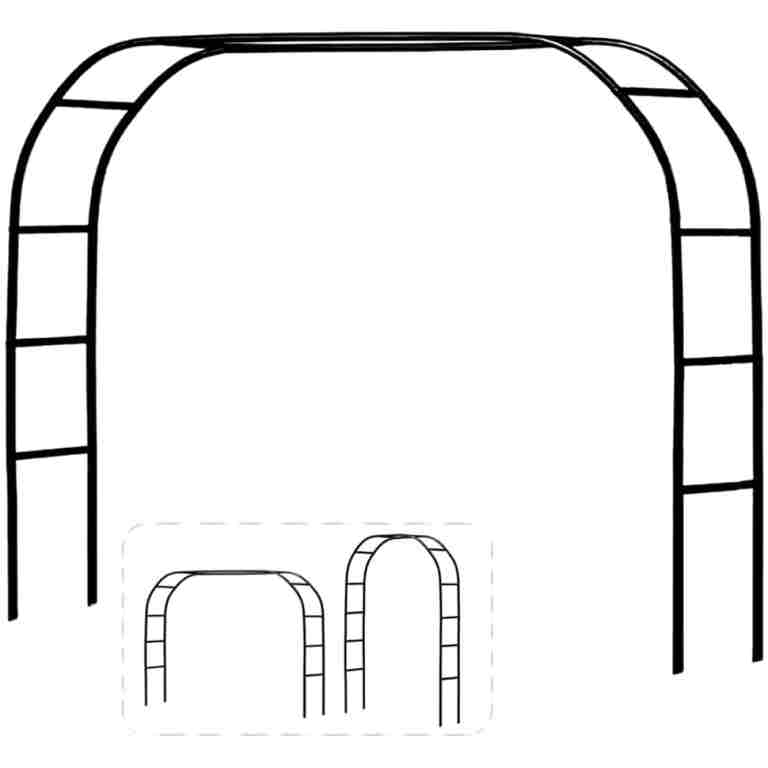 Metal Pergola Arbor,7.5 Feet Wide x 6.4 Feet High or 4.6 Feet Wide x7.9 Feet High,Assemble Freely 2 Sizes,for Various Climbing Plant Wedding Garden Arch Bridal Party Decoration...
