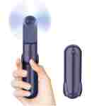 Mini Handheld Fan, Portable Hand Fan with USB Rechargeable, 2000 mAh Battery Operated Pocket Fan, 3 Speeds Adjustable, 2 IN 1 Small Personal Fan for Women Girls Travel Outdoor