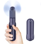 Mini Handheld Fan, Portable Hand Fan with USB Rechargeable, 2000 mAh Battery Operated Pocket Fan, 3 Speeds Adjustable, 2 IN 1 Small Personal Fan for Women Girls Travel Outdoor