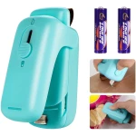 Mini Kenossion Chip Bag Sealer - Heat Seal with Cutter & Magnet, Portable Mini Sealing Machine to Reseal Plastic Bags & Keep Snacks Fresh (2xAA Batteries Included)