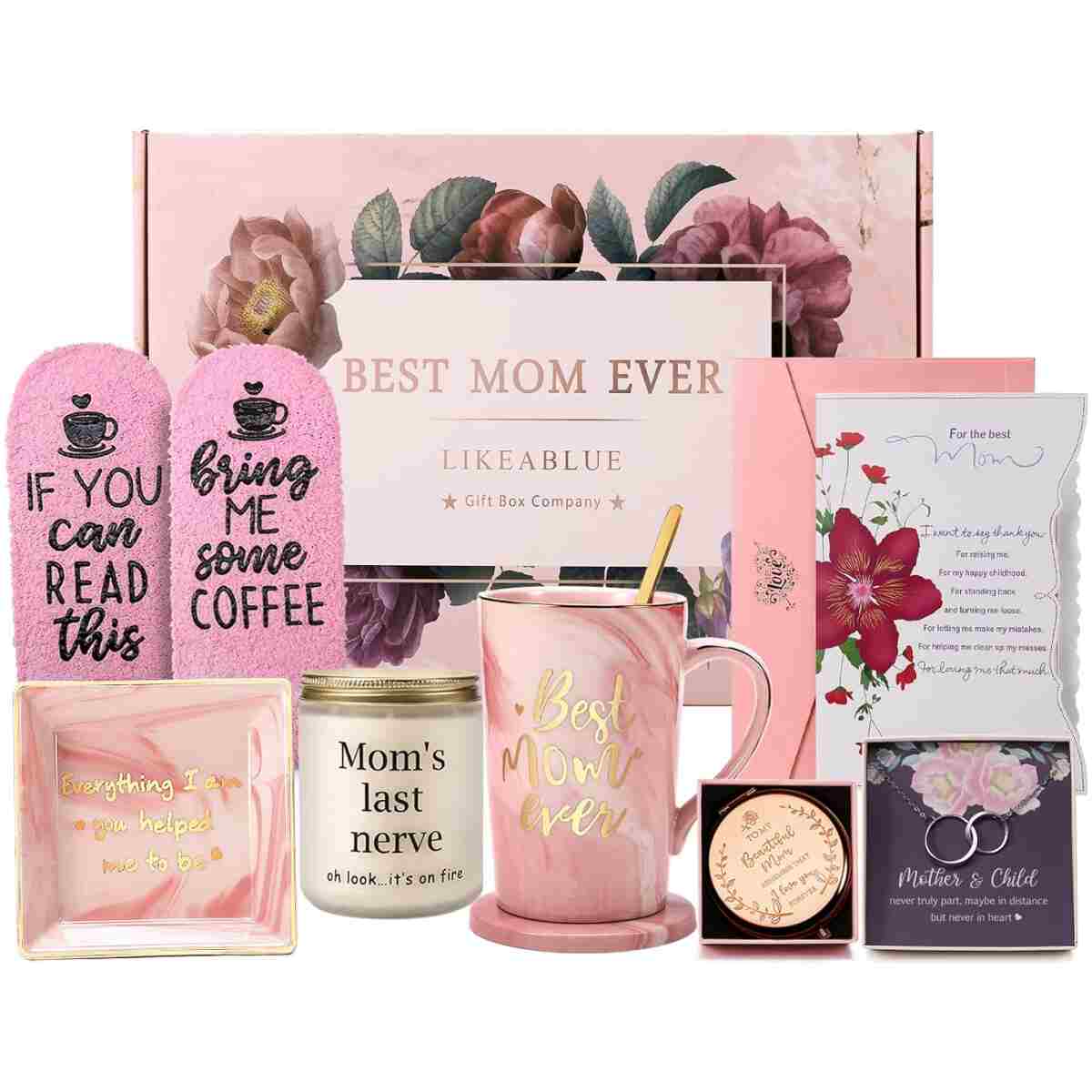 Mom Birthday Gifts from daughter son,Mothers Day Gifts Basket Set for mom, Best Mom Gifts,Christmas Gifts for Mom,Happy Birthday Gift Ideas,Unique Gift Ideas for mom
