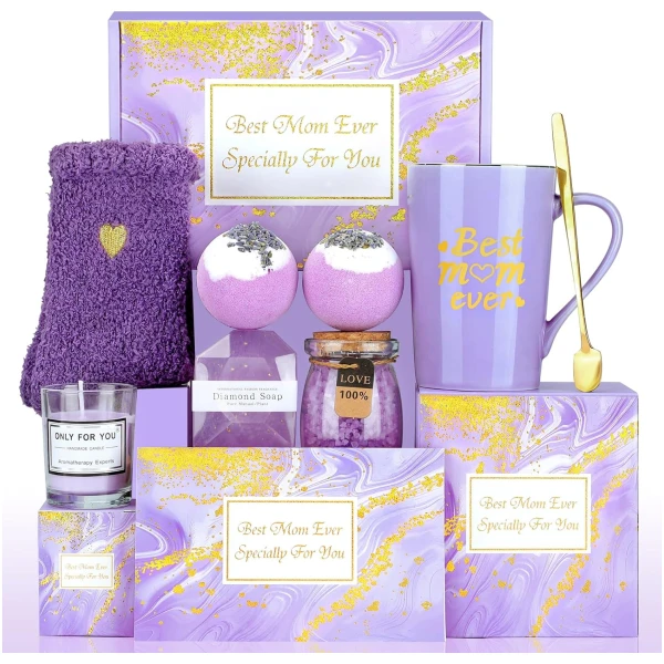 Mothers Day Gifts Box Set Unique Birthday Gift Basket for Moms from Daughter Son Mother's Day Gift Ideas for Women Grandma Wife Mother in Law Best Mom Ever Gifts for Mom Who...