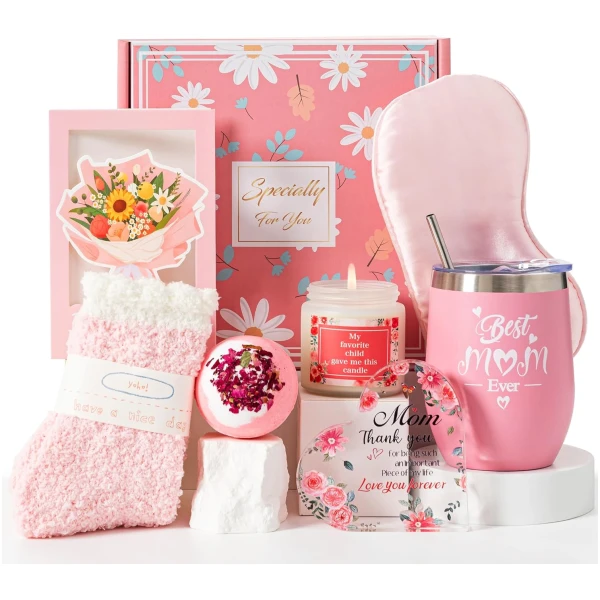 Mothers Day Gifts for Mom, Gifts Basket Box from Daughter Son Moms Birthday Gift Ideas Mother-in-law Best Mom Ever New Mom Set from Husband Relaxing SPA Get Well Soon Christmas...