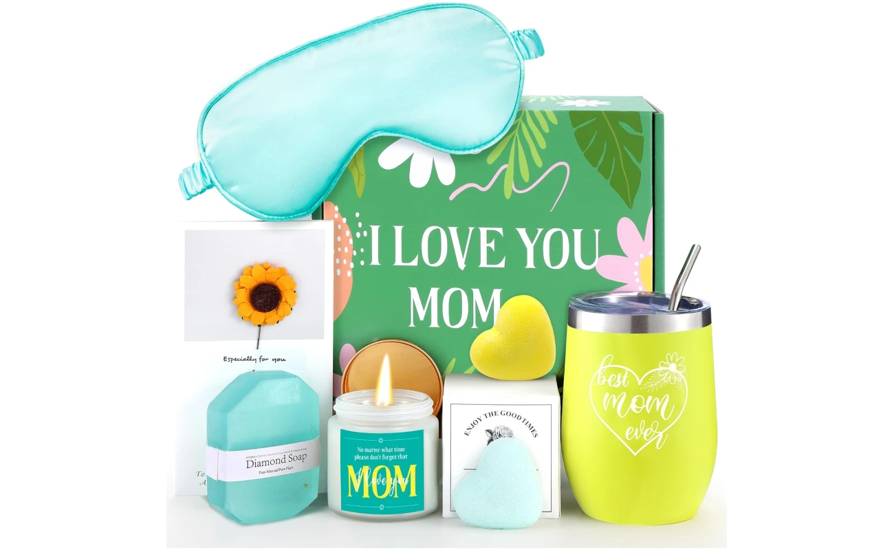 Mothers Day Gifts for Mom, Mom Birthday Gifts from Daughter Son with 12 oz Tumbler, Best Mom Ever Gift Basket Set Ideas for New Mom Mother in Law Mom to be