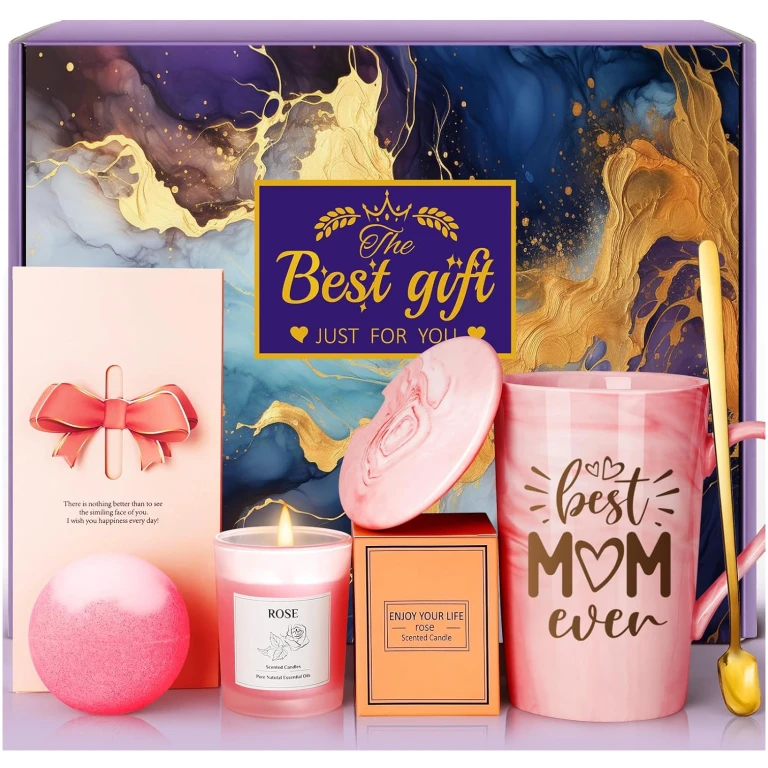 Mothers Day Gifts for Mom, Wife, Grandma, Sister, Friends: Unique Birthday Gifts Baskets Set for Personalized Best Mom Ever from Daughter Son, Spa Presents