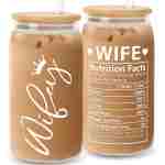 Mother's Day Gifts for Wife, Mom, Women - From Husband, Daughter, Son - For Her, Mama, New Mom, Stepmom, Mother-in-Law - Birthday Presents - Can Glass 16OZ