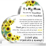 Mothers Day Mom Gifts for Mom from Daughter Son, 5.9×5.9 inch Delicate Heart Plaque, Birthday Sign Present Idea, First Mothers Day Christmas Stocking Stuffers Birthday Acrylic...