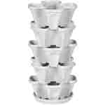 Mr. Stacky 5 Tier Stackable Strawberry, Herb, Flower, and Vegetable Planter - Vertical Garden Indoor/Outdoor