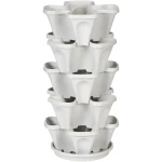 Mr. Stacky 5 Tier Stackable Strawberry, Herb, Flower, and Vegetable Planter - Vertical Garden Indoor/Outdoor