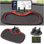 Multifunction Car Anti-Slip Mat Auto Phone Holder, Universal Multifunction Car Dashboard Mat with Phone Holder in Car, Anti-Slip Universal Phone Holder with Extra Large Pad for...