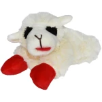 Multipet Lamb Chop Dog Plush Toy - Squeaky Toy for All Dogs - Extra Soft Plush - Stuffed Animal Dog Toy for Cuddling & Playing - Cute Pet Toy (6", Cream)