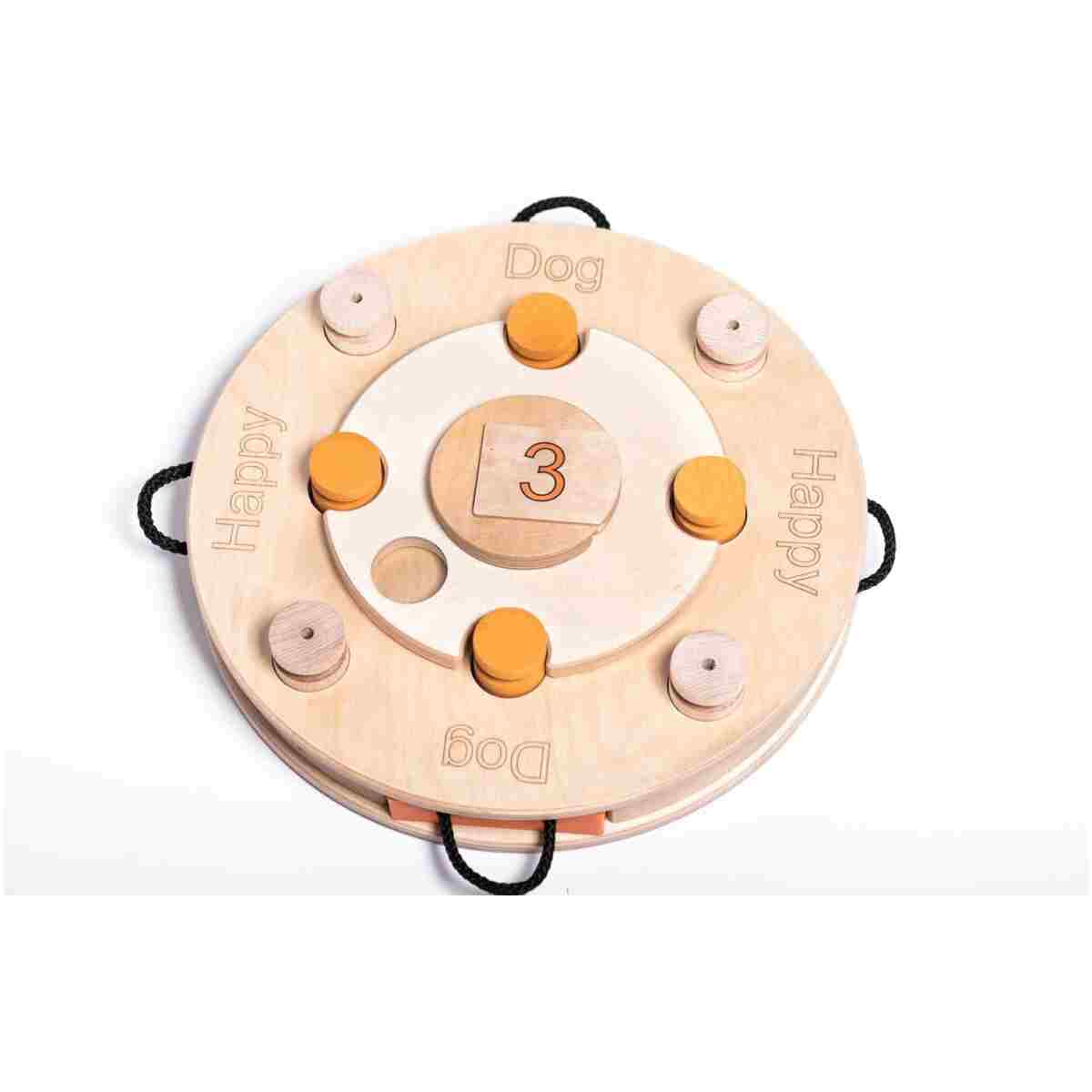 My Intelligent Pets Birthday Cake Puzzle Toy – Interactive Wooden Brain Game for Dogs, Mental Enrichment Toy for Dogs, Enhances Natural Instincts