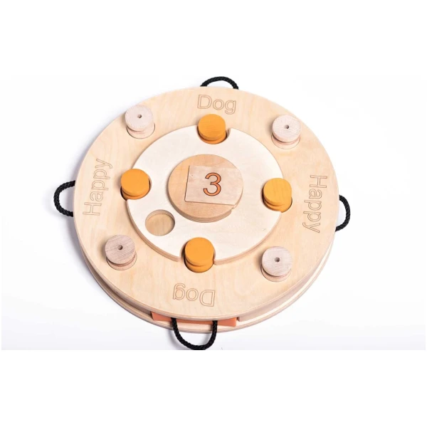 My Intelligent Pets Birthday Cake Puzzle Toy – Interactive Wooden Brain Game for Dogs, Mental Enrichment Toy for Dogs, Enhances Natural Instincts