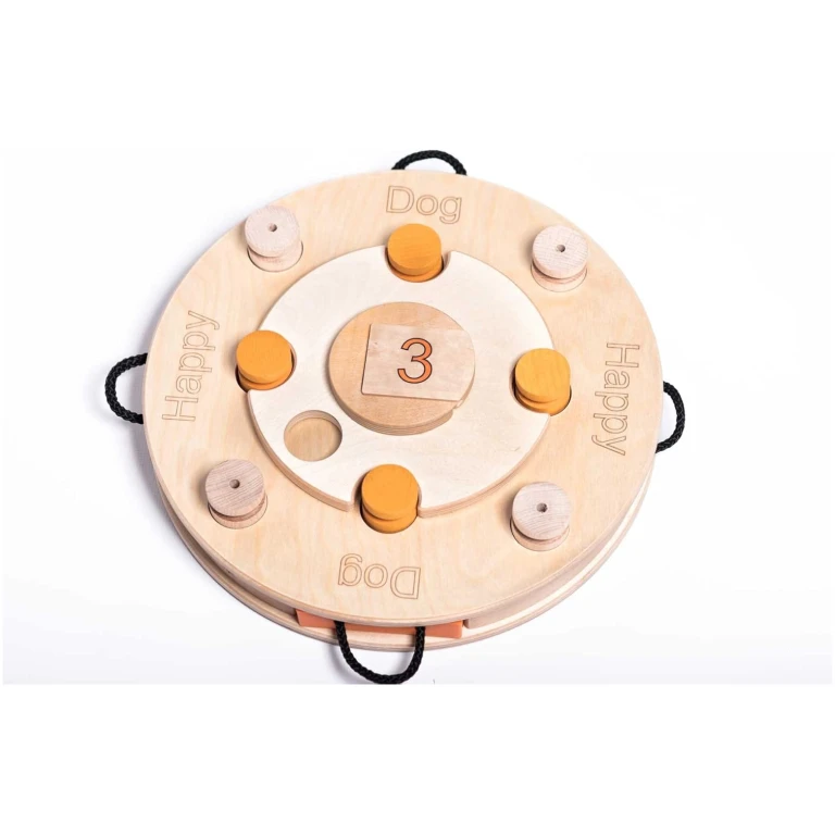 My Intelligent Pets Birthday Cake Puzzle Toy – Interactive Wooden Brain Game for Dogs, Mental Enrichment Toy for Dogs, Enhances Natural Instincts