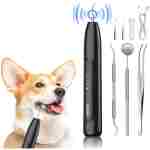 NEENCE Dog Tartar Remover for Teeth, Dog Tooth Brushing Kit with LED Light, Pet Ultrasonic Cleaner, Teeth Cleaning for Pet Dental Care, Black