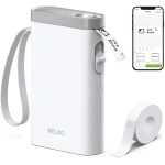 Nelko Label Maker Machine with Tape, P21 Bluetooth Label Printer, Wireless Mini Label Makers with Multiple Templates for Organizing Office Home, White