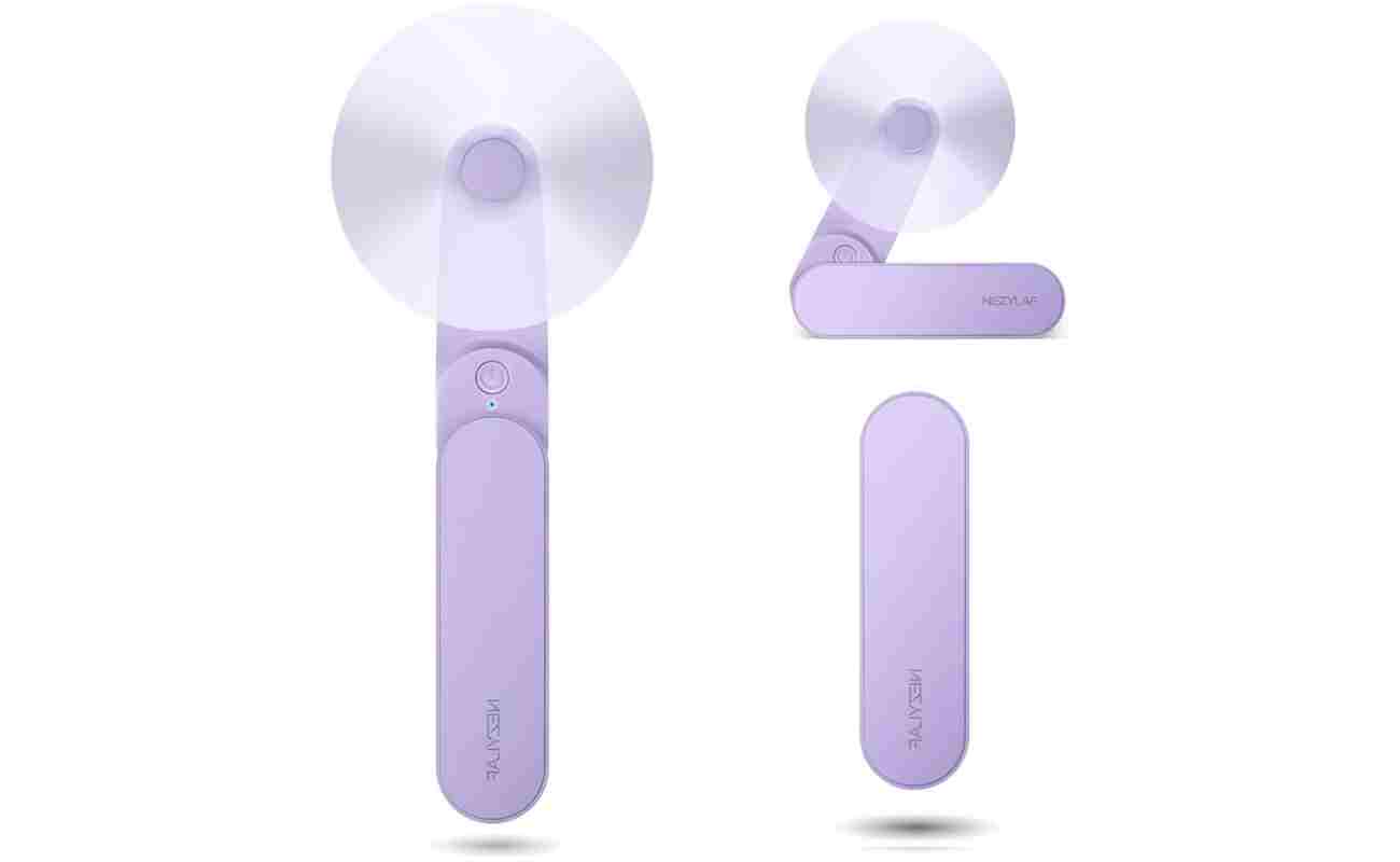 Nezylaf Handheld Mini Fan, 2 Speeds Rechargeable Travel Fan[9-15 Working Hours], Portable USB Small Pocket Fan, Personal Fan for Women,Outdoor Travel essentials