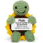OASSIE Gifts for Mom from Daughter Son - Mint Mini Handmade Positive Turtle Crochet with Message Card - Mother's Day Mom Birthday Gifts for Women Wife Grandma Mother-in-Law,...