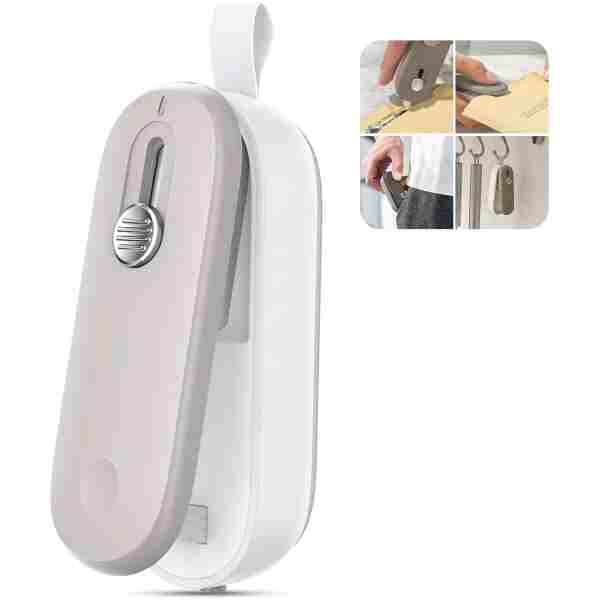 ODSD 2 in 1 Mini Bag Sealer Heat Seal and Cutter With Lanyard - Portable Handheld Chip Heat Sealer for Snacks, Candies, Plastic Food Storage (Batteries Included)