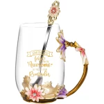 OEAGO Birthday Gifts for Women Mom Plastic Tea Cup Mothers Valentines Day Gifts for Her from Daughter Son Unique Inspirational Friendship Ideas for Female Coworker