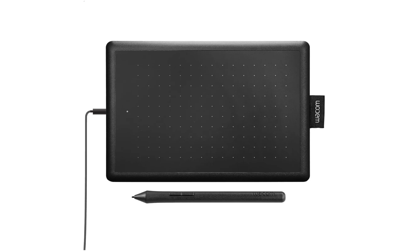 One by Wacom Small Graphics Drawing Tablet 8.3 x 5.7 Inches, Portable Versatile for Students and Creators, Ergonomic 2048 Pressure Sensitive Pen Included, Compatible with...