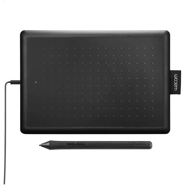 One by Wacom Small Graphics Drawing Tablet 8.3 x 5.7 Inches, Portable Versatile for Students and Creators, Ergonomic 2048 Pressure Sensitive Pen Included, Compatible with...