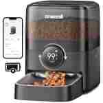 oneisall Automatic Cat Feeder, WiFi Rechargeable Cordless Pet Feeder, 100 Day Battery Operated Pet Feeder, 12 Cups/3L Timed Cat Food Dispenser for Large Kibble, Smart App...